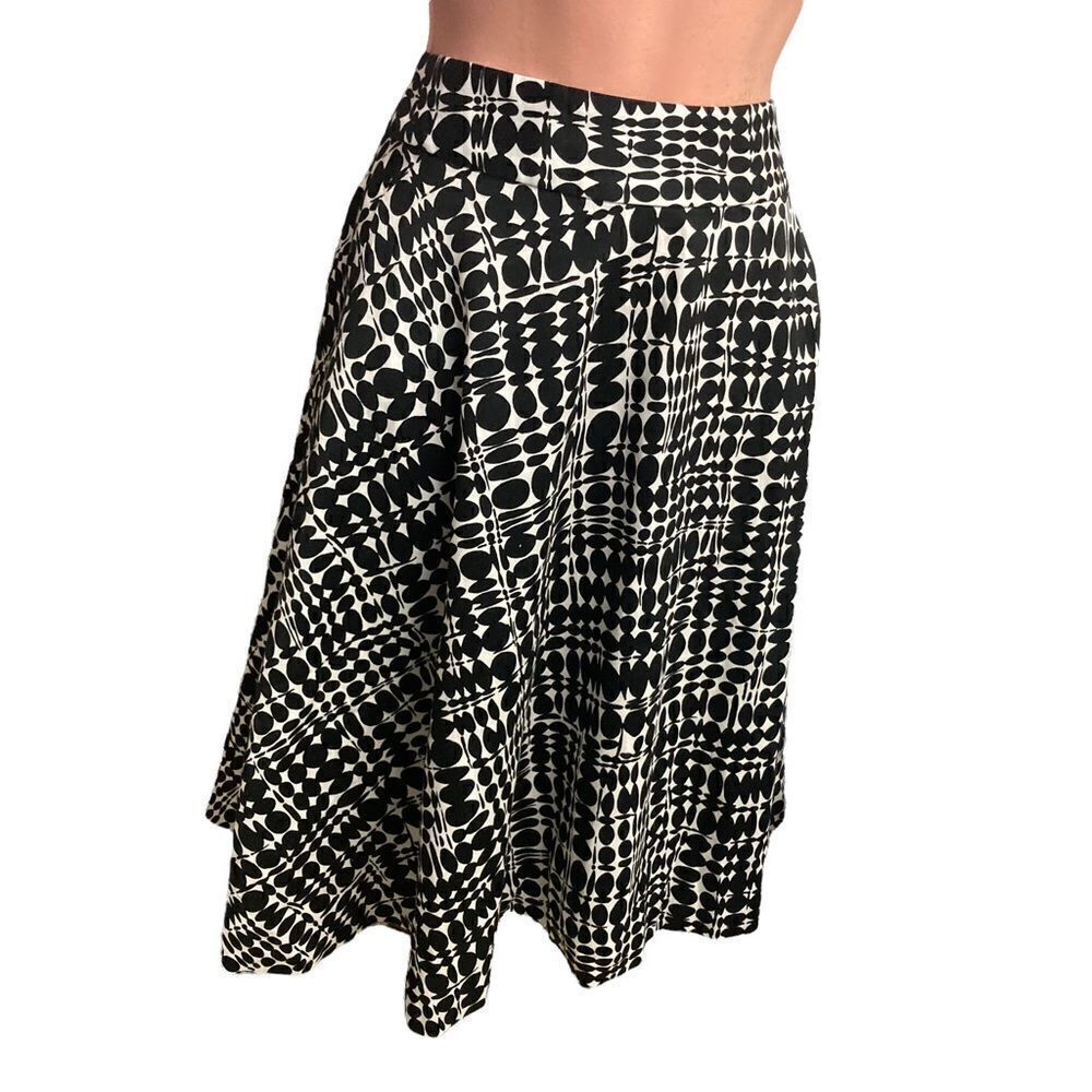 PREMISE STUDIO Women’s Pollyanna‎ Skater Poodle Skirt Black & White Size 8